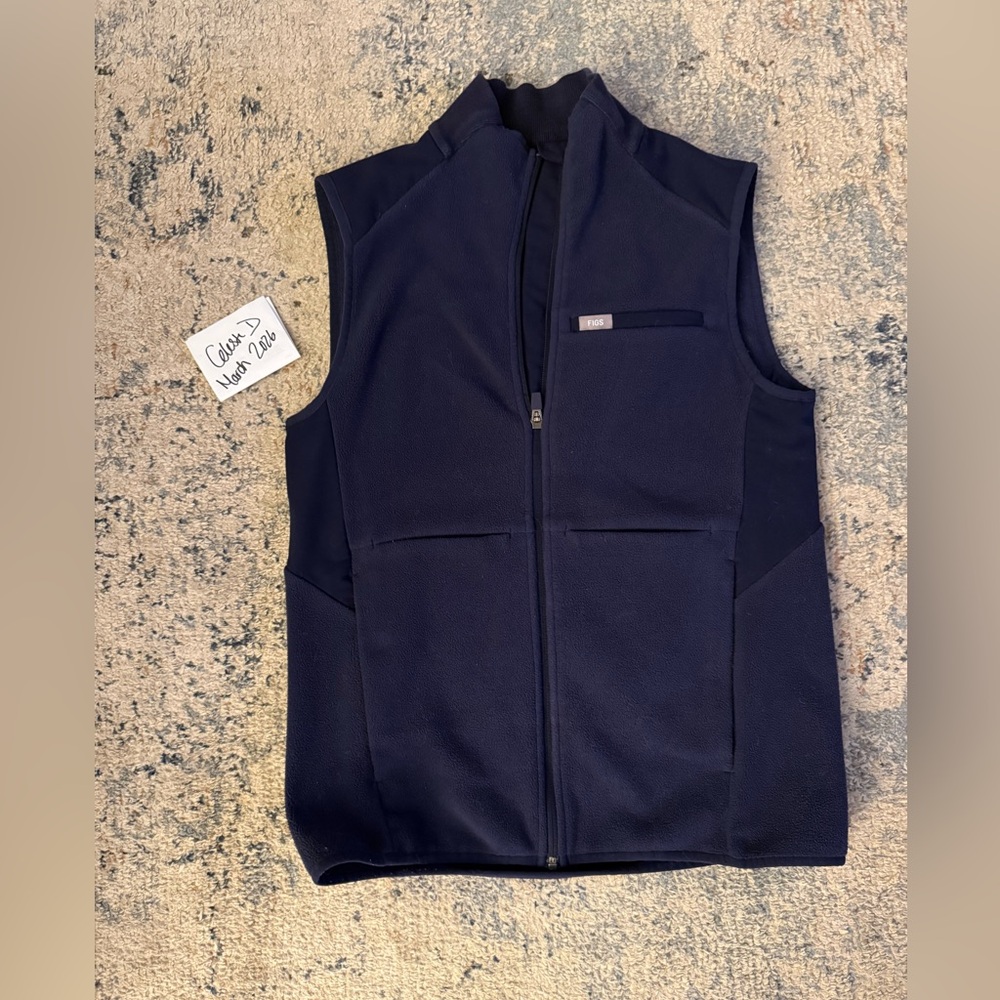 Figs scrubs fleece vest